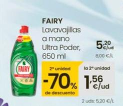 Oferta de Fairy - Lavavajillas A Mano Ultra Poder por 5,2€ en Eroski