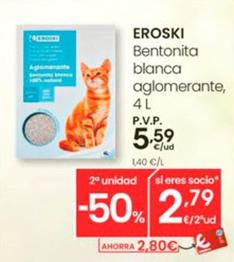 Oferta de Eroski - Bentonita Blanca Aglomerante por 5,59€ en Eroski