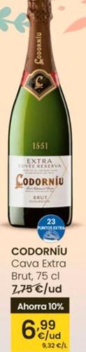 Oferta de Codorniu - Cava Extra Brut por 6,99€ en Eroski