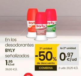 Oferta de Byly - En Los Desodorantes por 1,95€ en Eroski