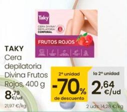 Oferta de Taky - Cera Divina Depilatora Frutos Rojos por 8,79€ en Eroski