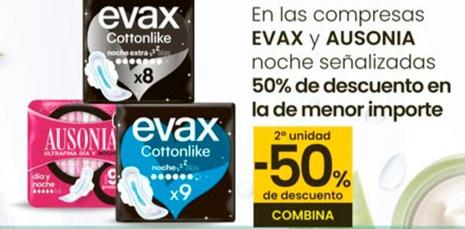 Oferta de Evax Y Ausonia - En Las Compresas en Eroski