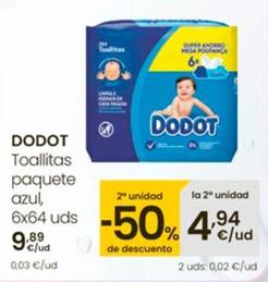 Oferta de Dodot - Toallitas Paquete Azul por 9,89€ en Eroski