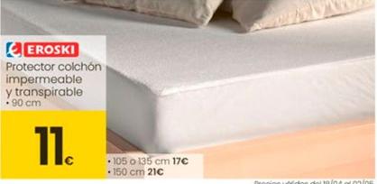 Oferta de Eroski - Protector Colchón Impermeable Y Transpirable por 11€ en Eroski