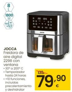 Oferta de Jocca - Freidora De Aire Digital 2298 Con Ventana por 79,9€ en Eroski