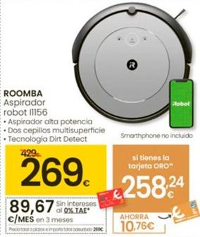 Oferta de Irobot - Roomba por 269€ en Eroski
