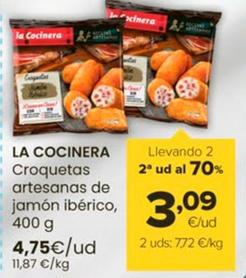 Oferta de La Cocinera - Croquetas Artesanas De Jamón Ibérico, por 4,75€ en Autoservicios Familia