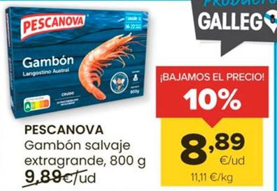 Oferta de Pescanova - Gambón Salvaje Extragrande por 8,89€ en Autoservicios Familia