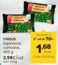 Oferta de Findus - Espinacas Cortadas por 2,59€ en Autoservicios Familia