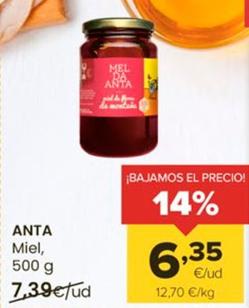 Oferta de Anta - Miel por 6,35€ en Autoservicios Familia