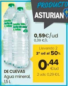 Oferta de De Cuevas - Agua Mineral por 0,59€ en Autoservicios Familia