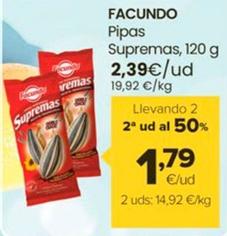 Oferta de Facundo - Pipas Supremas por 2,39€ en Autoservicios Familia