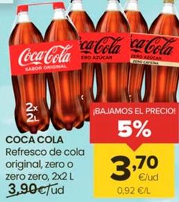 Oferta de Coca-cola - Refresco De Cola Original por 3,7€ en Autoservicios Familia