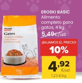 Oferta de Eroski - Basic Alimento Completo Para Gatos por 4,92€ en Autoservicios Familia