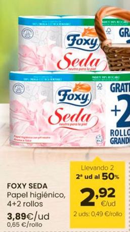 Oferta de Foxy - Seda Papel Higiénico por 3,89€ en Autoservicios Familia