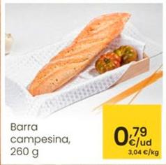 Oferta de Barra Campesina por 0,79€ en Eroski