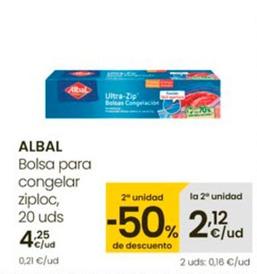 Oferta de Albal - Bolsa Para Congelar Ziploc por 4,25€ en Eroski