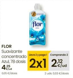 Oferta de Flor - Suavizante Concentrado Azul por 4,25€ en Eroski