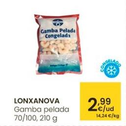 Oferta de Lonxanova - Gamba Pelada por 2,99€ en Eroski