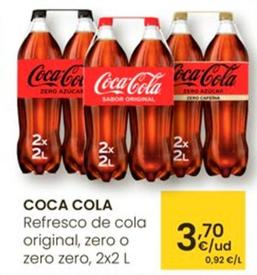 Oferta de Coca-cola - Refresco De Cola Original Zero o Zero Zero por 3,7€ en Eroski