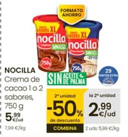Oferta de Nocilla - Crema De Cacao 1 / 2 Sabores por 5,99€ en Eroski
