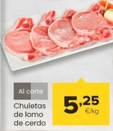 Oferta de Chuletas De Lomo De Cerdo por 5,25€ en Autoservicios Familia