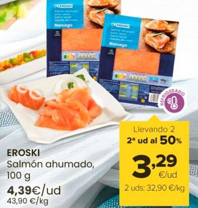 Oferta de Eroski - Salmon Ahumado por 4,39€ en Autoservicios Familia