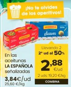 Oferta de La Española - Las Aceitunas por 3,84€ en Autoservicios Familia
