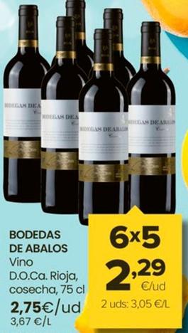Oferta de Bodedas De Abalos - Vino D.O.Ca. Rioja por 2,75€ en Autoservicios Familia