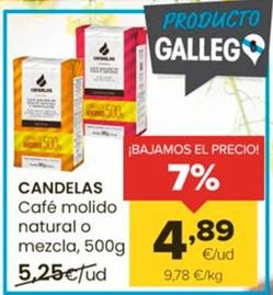 Oferta de Candelas - Café Molido Natural O Mezcla por 4,89€ en Autoservicios Familia