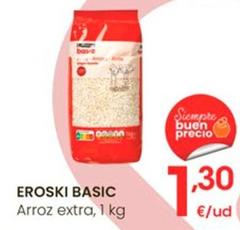 Oferta de Eroski - Basic Arroz Extra por 1,3€ en Eroski