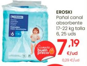 Oferta de Eroski - Pañal Canal Absorbente por 7,19€ en Eroski