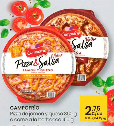 Oferta de Campofrío - Pizza De Jamón Y Queso por 2,75€ en Eroski