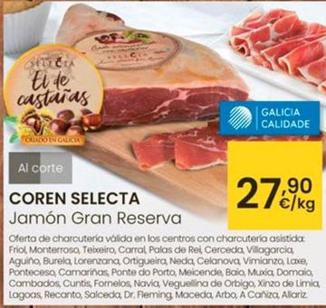 Oferta de Coren Selecta - Jamón Gran Reserva por 27,9€ en Eroski