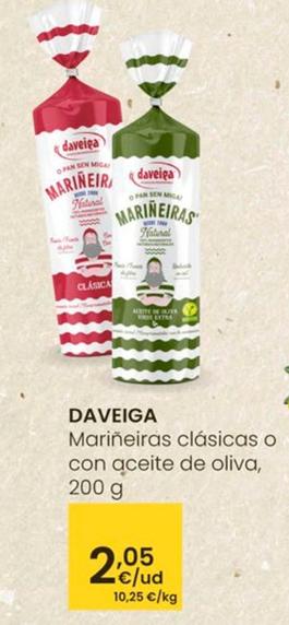 Oferta de Daveiga - Marineiras Clasicas O Con Aceite De Oliva por 2,05€ en Eroski