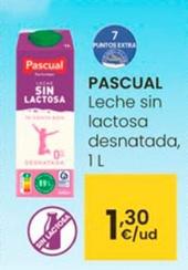 Oferta de Pascual - Leche Sin Lactosa Desnatada por 1,3€ en Eroski