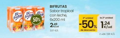 Oferta de Bifrutas - Sabor Tropical Con Leche por 2,49€ en Eroski