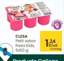 Oferta de Clesa - Petit Sabor Fresa Kids por 1,24€ en Eroski