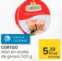 Oferta de Cortizo - Atún En Aceite De Girasol por 5,39€ en Eroski