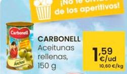 Oferta de Carbonell - Aceitunas Rellenas por 1,59€ en Eroski