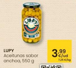 Oferta de Lupy - Aceitunas Sabor Anchoa por 3,99€ en Eroski