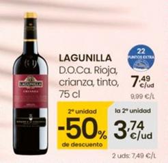 Oferta de Lagunilla - D.O.Ca. Rioja Crianza, Tinto por 7,49€ en Eroski