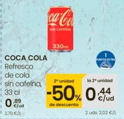 Oferta de Coca-cola - Refresco De Cola Sin Cafeína por 0,89€ en Eroski