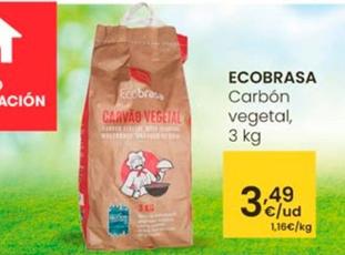 Oferta de Ecobrasa - Carbón Vegetal por 3,49€ en Eroski