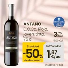 Oferta de Antaño - D.O.Ca. Rioja, Joven, Tinto por 3,75€ en Eroski
