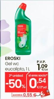 Oferta de Eroski - Gel Wc Eucalipto por 1,09€ en Eroski