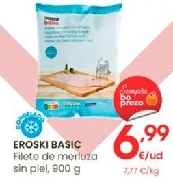 Oferta de Eroski - Basic Filete De Merluza Sin Piel por 6,99€ en Eroski