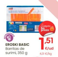 Oferta de Eroski - Basic Barritas De Surimi por 1,51€ en Eroski