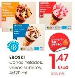 Oferta de Helados por 1,47€ en Eroski