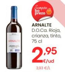 Oferta de Arnalte - D.o.ca. Rioja, Crianza, Tinto por 2,95€ en Eroski